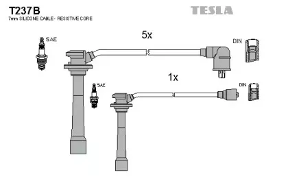 Комплект проводов зажигания TESLA купить