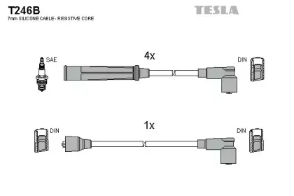 Комплект проводов зажигания TESLA купить