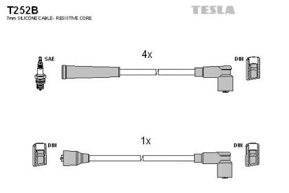 Комплект проводов зажигания TESLA купить