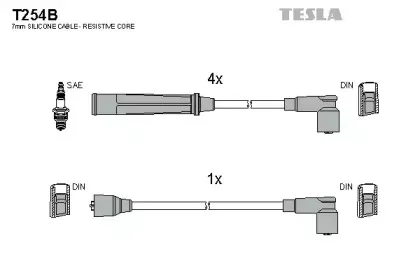 Комплект проводов зажигания TESLA купить
