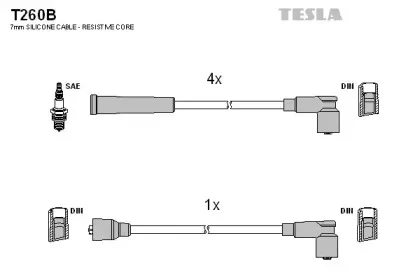 Комплект проводов зажигания TESLA купить