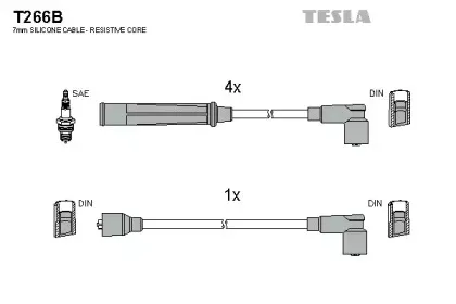 Комплект проводов зажигания TESLA купить