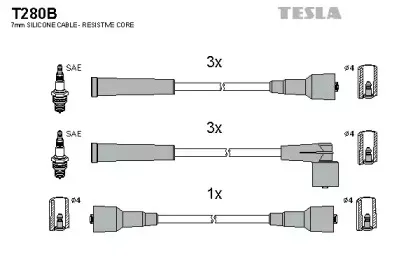 Комплект проводов зажигания TESLA купить