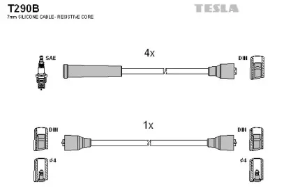 Комплект проводов зажигания TESLA купить
