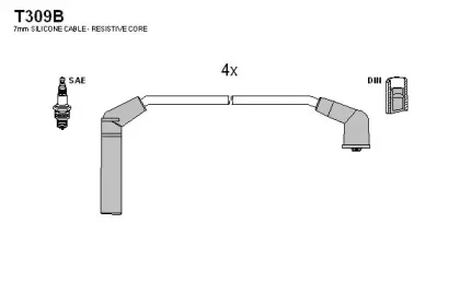 Комплект проводов зажигания TESLA купить