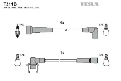 Комплект проводов зажигания TESLA купить