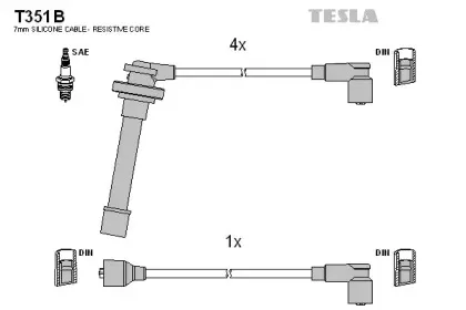 Комплект проводов зажигания TESLA купить