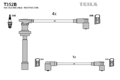 Комплект проводов зажигания TESLA купить