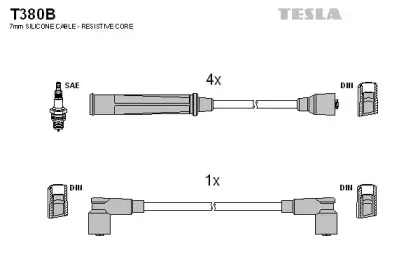 Комплект проводов зажигания TESLA купить