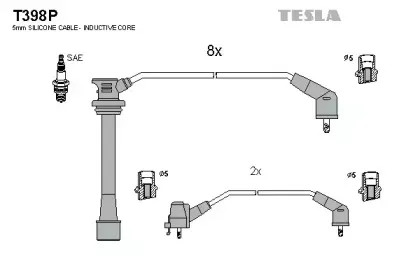 Комплект проводов зажигания TESLA купить