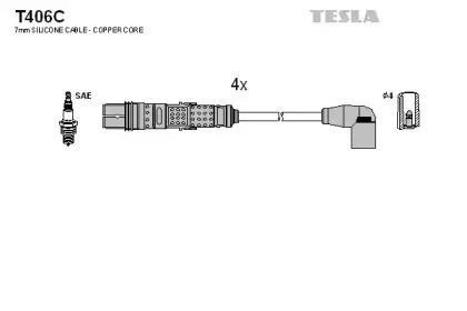 Комплект проводов зажигания TESLA купить