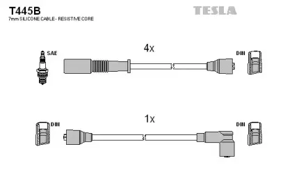 Комплект проводов зажигания TESLA купить