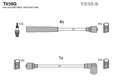 Комплект проводов зажигания TESLA купить
