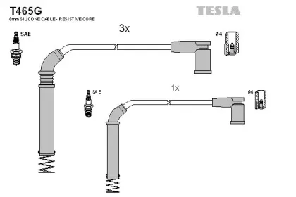 Комплект проводов зажигания TESLA купить