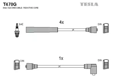 Комплект проводов зажигания TESLA купить