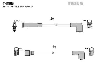 Комплект проводов зажигания TESLA купить