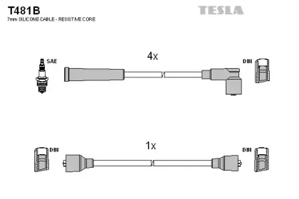 Комплект проводов зажигания TESLA купить