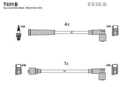 Комплект проводов зажигания TESLA купить