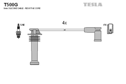 Комплект проводов зажигания TESLA купить