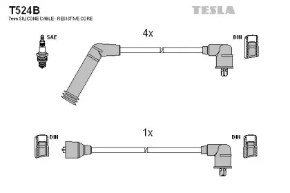 Комплект проводов зажигания TESLA купить