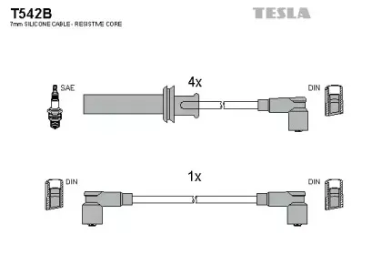 Комплект проводов зажигания TESLA купить