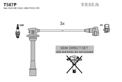 Комплект проводов зажигания TESLA купить