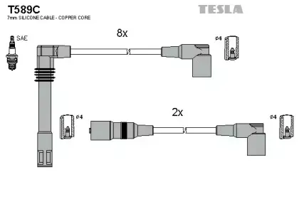 Комплект проводов зажигания TESLA купить