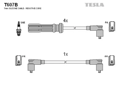 Комплект проводов зажигания TESLA купить