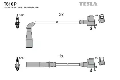 Комплект проводов зажигания TESLA купить