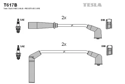 Комплект проводов зажигания TESLA купить