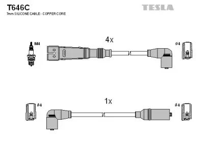 Комплект проводов зажигания TESLA купить