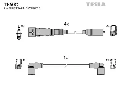 Комплект проводов зажигания TESLA купить