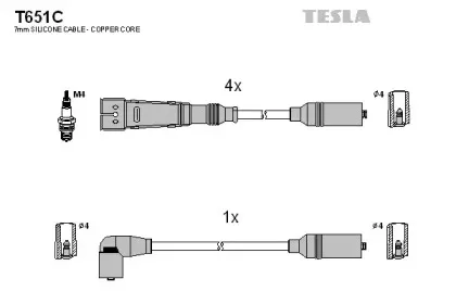 Комплект проводов зажигания TESLA купить
