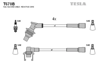 Комплект проводов зажигания TESLA купить