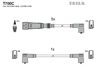 Комплект проводов зажигания TESLA купить