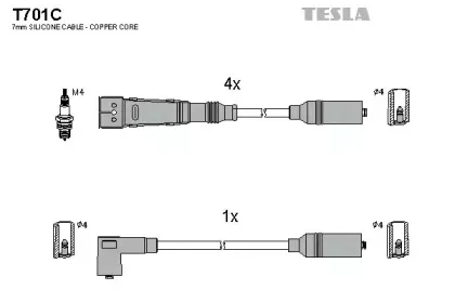 Комплект проводов зажигания TESLA купить