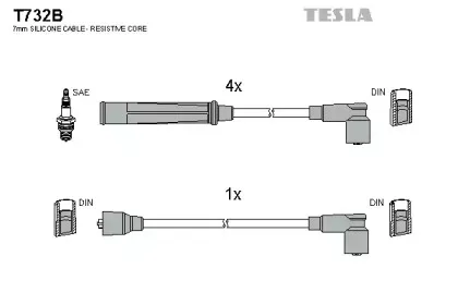 Комплект проводов зажигания TESLA купить