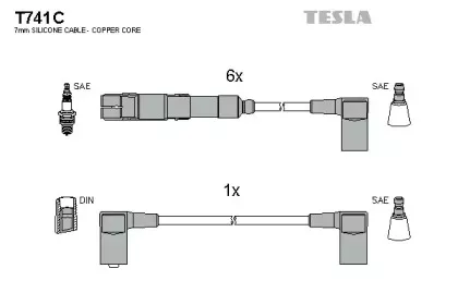Комплект проводов зажигания TESLA купить