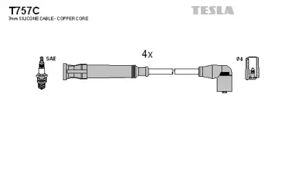 Комплект проводов зажигания TESLA купить