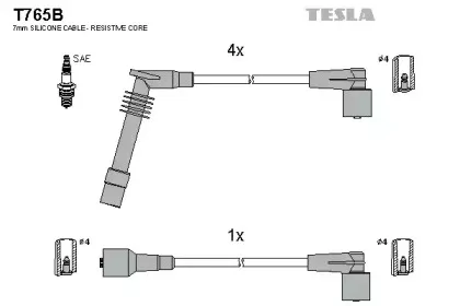 Комплект проводов зажигания TESLA купить