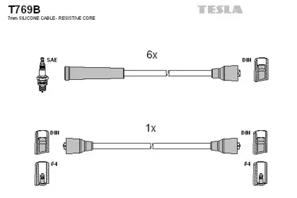 Комплект проводов зажигания TESLA купить