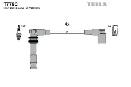Комплект проводов зажигания TESLA купить