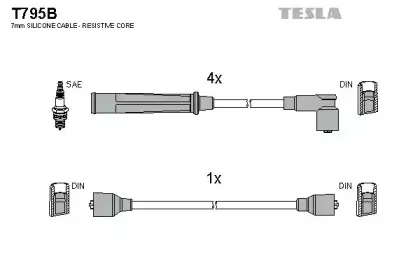 Комплект проводов зажигания TESLA купить