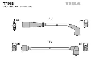 Комплект проводов зажигания TESLA купить