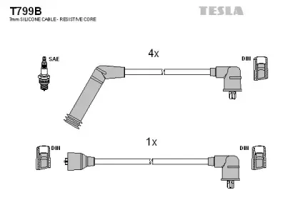 Комплект проводов зажигания TESLA купить