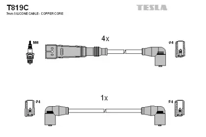 Комплект проводов зажигания TESLA купить