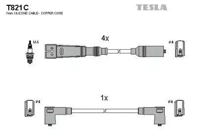 Комплект проводов зажигания TESLA купить