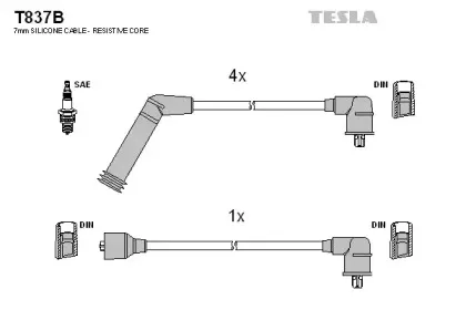 Комплект проводов зажигания TESLA купить