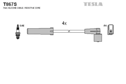 Комплект проводов зажигания TESLA купить