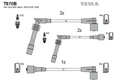Комплект проводов зажигания TESLA купить